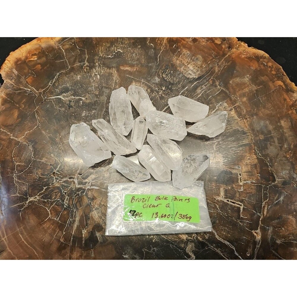 Quartz Crystal Points From Brazil 13.7oz